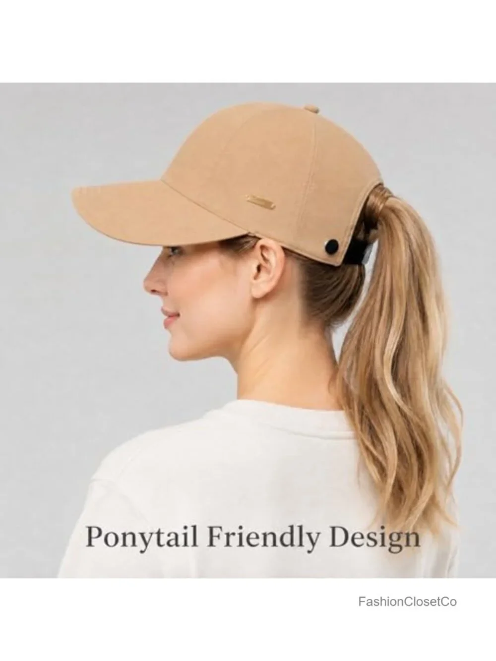 UPF 50+ Sun Hat Adjustable Ponytail Packable UV Protection Cap Hiking Fishing